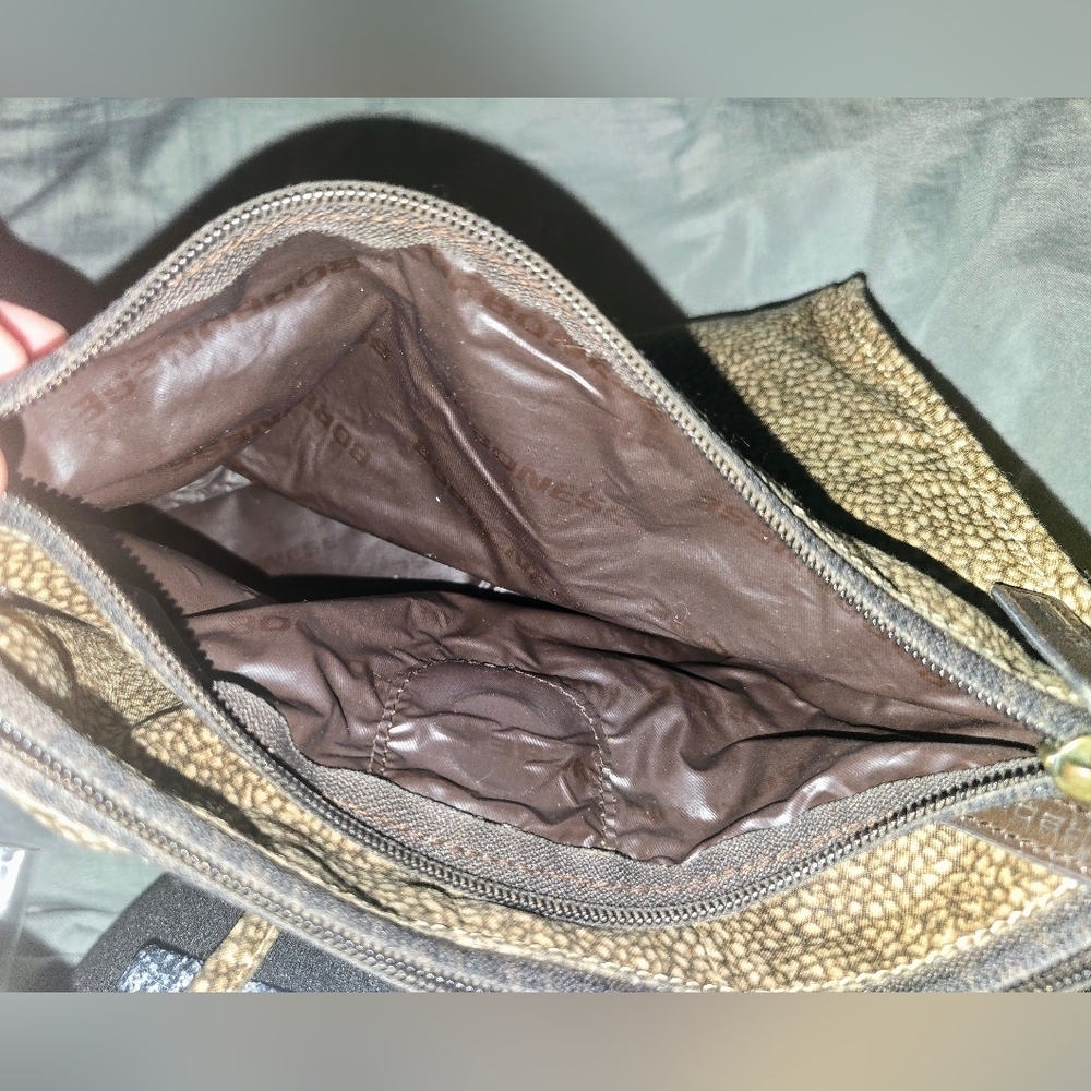 Vintage Elegant Borbonese Tan Crossbody Bag With Three Pouches - Picture 8 of 9